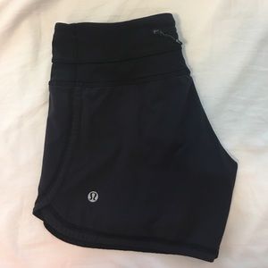 Black Lululemon (Long) Speed Shorts